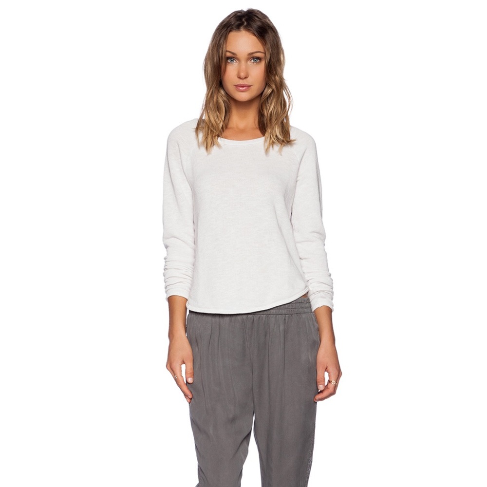 WHITE LACAUSA SWEATSHIRT